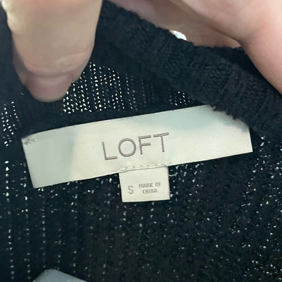 Loft Black Open Front Cardigan Size‎ small - Picture 4 of 7